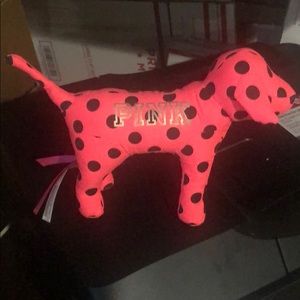 Victoria secret pink polka dot dog new